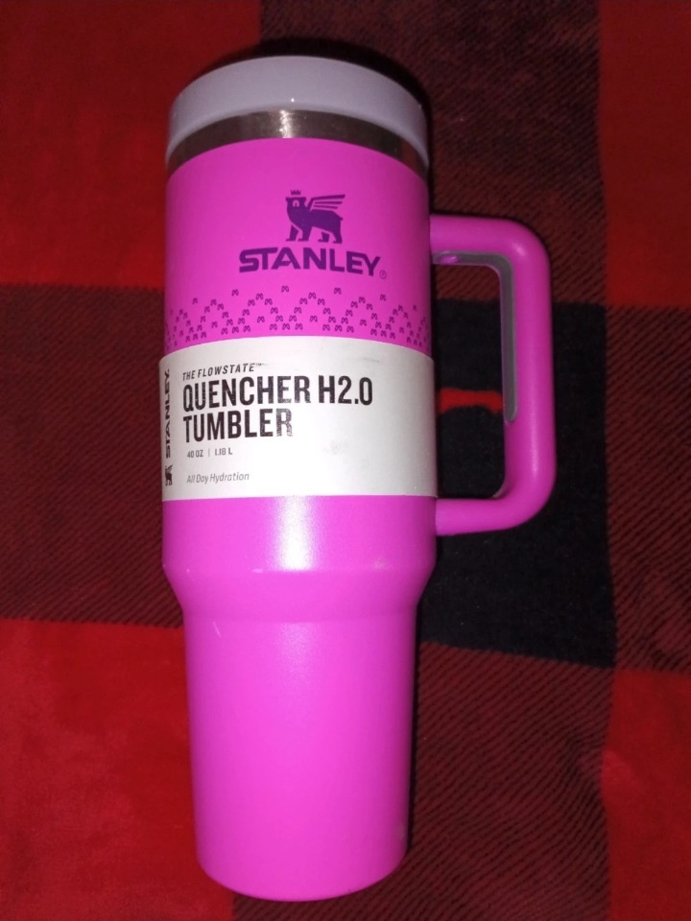 Stanley Pink Quencher H2.0 Tumbler with Handle - Bright Pink